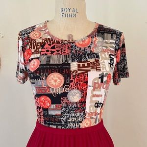 Top Women’s Pullover Novelty Print Sz Small